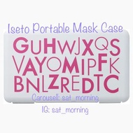 日本製 伊勢藤 便携口罩收納盒 Iseto Portable Mask Case ~ Letters Pink