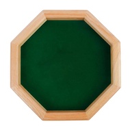Wooden Dice Tray,Wooden Octagonal Tray Game for Family Dice Game Dice for Party and Celebrations Par