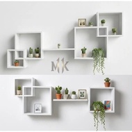 Floating Square Wall Shelf, Wall Decorative Shelf - Minimalist Aesthetic Wall Decorative Shelf MK Wa