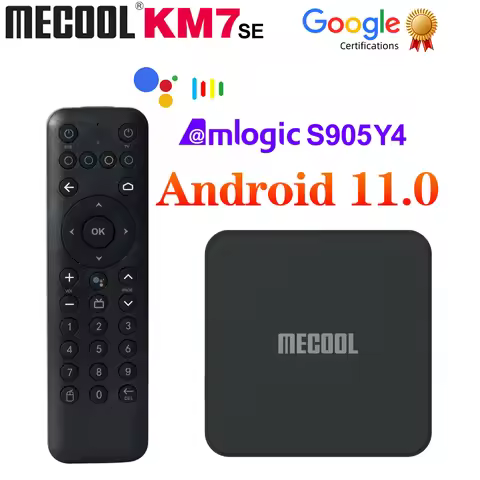 Mecool KM7 SE TV Box Android 11 ATV Google Certified LPDDR4 2GB RAM 32GB 4K Dual Wifi BT5.1 Support 