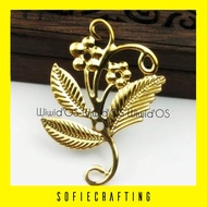 SOFIECRAFTING (5 pieces) FLOWER ROOT THROWING ORNAMENT 3.5 x 5 cm 08 BEADWORKS CRAFT MATERIAL