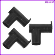 3 Pcs Clothes Rail Wardrobe Drying Supports Joints Closet Organization Parts 6.10X6.00X2.50CM Black 