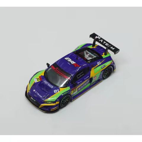 PopRace 1:64 Scale R8 LM Alloy Simulation Car Model Classic Adult Collection Ornament Static Display