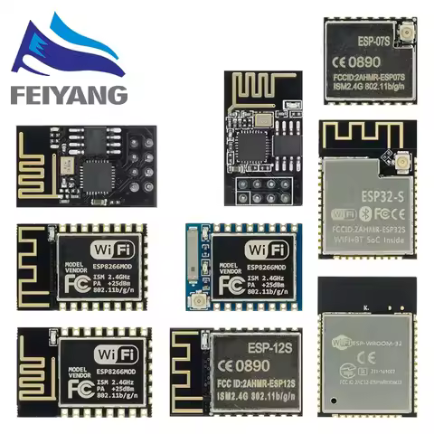 SAMIROB ESP8266 ESP-01 ESP-01S ESP-07 ESP-07S ESP-12 ESP-12E ESP-12F ESP-32S serial WIFI wireless mo