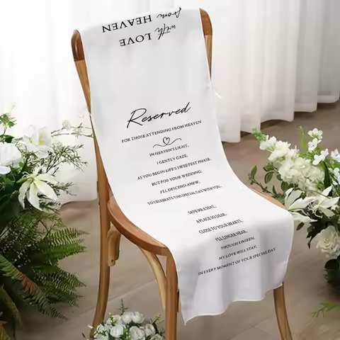 Reserved Signs for Wedding Reserved Memorial Wedding Chair Sign Party Banner with Love from Heaven C