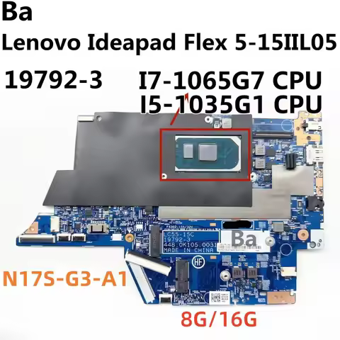 For Lenovo Ideapad Flex 5-15Iil05 Laptop Motherboard Lc55-15C 19792-3 Mainboard Cpu I5-1035G1/I7-106