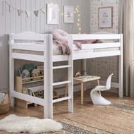 LOFT LIVING  NANCY Solid Wood Mid Sleeper Bunk Bed-White
