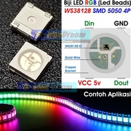 WS2812B SMD LED 5050 RGB 4P Addressable Digital Chip WS2812 B 5V Strip