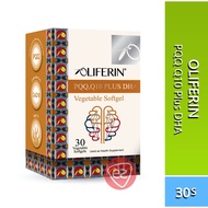 Oliferin PQQ, Q10 Plus DHA Vegetable Softgel (30s/ 30s x2) Pyrroloquinoline Quinone + CoQ10 + Algal