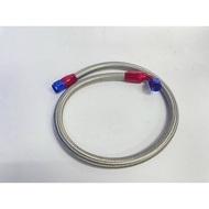 [ READY STOCK ] 30365 - S/Steel Oil Cooler Braided Hose AN10 ~ 1 meter with fitting  RED BLUE stainl