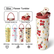 MODOFO 32oz Tumbler Thermos Bottle with Straw Aesthetic Tumbler Botol Air Tahan Sejuk Aquaflask Tumb