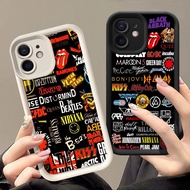 Q-89 Fashion Rock Black white Case for iPhone 13 11 12 Pro Max