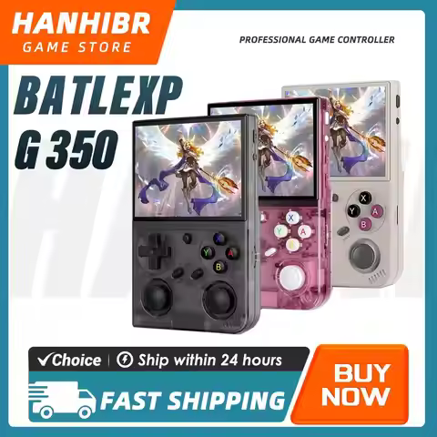 AMPOWN BATLEXP G350 Handheld Game Console 3.5'' IPS Screen Dual Joystick Vibration Motor Retro Porta