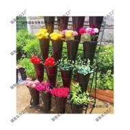 Large Flower Shop Multi-layer Flower Stand Flower Shop Shelves Iron Flower Stand Fresh Flower Shelf 