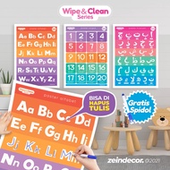 ABC Poster Alphabet Poster Hijaiyah Poster Letter Number Poster Wipe & Clean Series BeautiFullColor