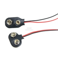 (5pcs) 9V Battery Buckle with Lead Cable Length 15CM T Type/I Type 9V Battery Box 6F22 Battery Buckl