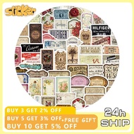 100pcs European American Retro Labels Cartoon Stickers Decorative Water Cup Luggage Phone Sticker