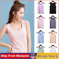 JMF_ SACHI Women Singlet Camisole Inner Tank Shirt Casual Plain Top Plus Size Undershirt Baju Peremp