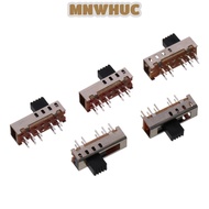 MNWHUC 5pcs Micro Slide Switch, 4 Position 10P 2P4T Toggle Switch, SS-24E01 5mm Toggle Vertical Micr