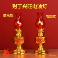 Caiding Wangwang Oil Lamp Red L God of Wealth Lamp For Lamp Buddha Lamp Changming Lamp Descendant Lamp Buddhist Temple Lamp Electric Candle Lamp Quality Survi