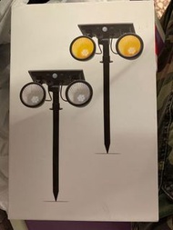 新款戶外屋內雙頭led太陽能射燈人體感應燈庭院花園過道燈別墅草坪燈
