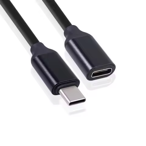 0.5M 60W 20V 3A Usb C Type-c Extension Cord Type-c Male to Female Extension Cable Gold-plated Extens