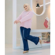 [S-3XL] 2WINS Oslo Bootcut Jeans Pinggang Half Getah (Extra Stretchy)