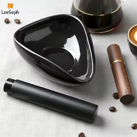Leeseph Coffee Bean Dosing Cup, Spray Bottle, Coffee Stirrer Set, Ceramic Dosing Vessel Tray Kit, Co