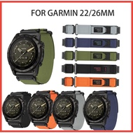 For Garmin 22/26mm Mountaineering nylon Velcro strap For Garmin Quatix7 pro/Epix Pro 47mm/Fenix7/Fen