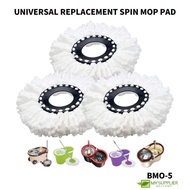 BMO-5 Universal Replacement Spin Mop Pad Microfiber Heads Floor Replacement Fiber Universal spin mop