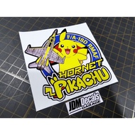 TUDM / RMAF FA-18D Hornet Pikachu Car Decal Sticker