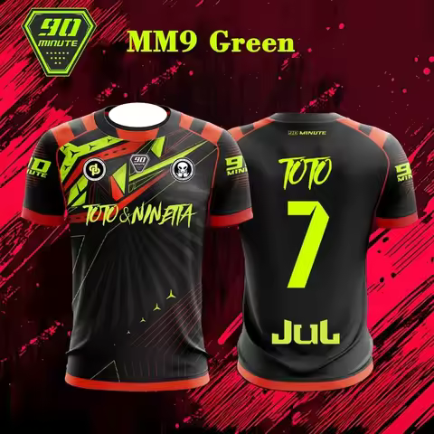 Beach surfing Maillot JUL Toto Ninetta Printed Jersey Men's and Women's Breathable Football T-Shirt 
