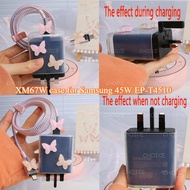XM67W case compatible for S Galaxy 45W EP-T4510 S23+/S23 Ultra Charger Protector Cartoon TPU Super F