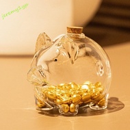 JEREMY Coins Saving Box, Cartoon Transparent Piggy Money Bank, Saving Box Durable Visible Golden Bea