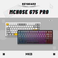 Mchose G75 Pro Hot-Swap South Facing RGB Gasket Structure Tri-Mode Bluetooth Full Build Keyboard