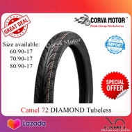 TAYAR CAMEL TUBELESS CM72 (Diamond) 60/90-17, 70/90-17, 80/90-17 (Maxxis Diamond) (maxxis) TMAX 818 Diamond T-MAX