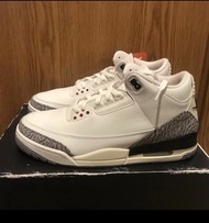 💦Air Jordan 3"White Cement Reimagined做舊潮流白水泥復古籃球鞋男女同款白灰