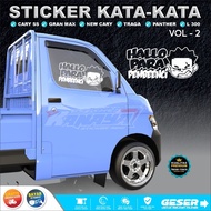 VIRAL WORDS CUTTING STICKER SIDE GLASS STICKER PICKUP WORDS DESIGN VOL2