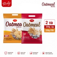 [SVIP] Combo of 2 Bags of Richy Mini Bite Oatmeal 2 flavors (Milk Bag 250g & Cheese Bag 220g)