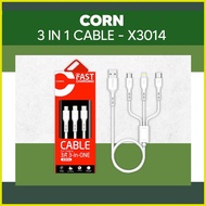 ◄ ☩ ☸ ORIGINAL CORN 3 IN 1 CABLE | X3014
