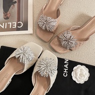 88-11 Square Toe Open Toe Sandals Summer New Style Outer Wear Fairy Thick Heel Large Size AQ3E