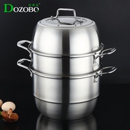 304 stainless steel steamer German anti-hot three-layer multilayer 26-36CM three layers thick double