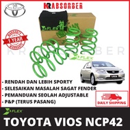 [Daily Ship] Vios NCP42 Spring Sport 4flex-Sport Spring-Suspention-Coil Spring-absorber-heavy duty