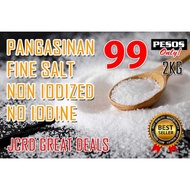 Seasalt / Fine Salt 2kg from Dasol Pangasinan ( Food-Grade/ Non-Iodized/ No-Iodine ) Sea Salt