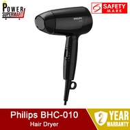 Philips Essential Care Hair Dryer. Philips BHC010. In Black. Foldable. Safety Mark Approved. 2 Years Warranty.