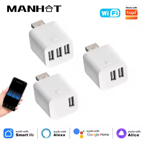 MANHO WiFi Smart USB Hub USB Micro Adapter 5V WiFi Mini USB Power Adapter APP Remote Control Voice C