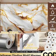 3D Wallr Vinyl Wall Marble Motif Foam Roll 1.2 X 2.8 1.22.44 Meters Thickness 2.5Mm Stier Room Decor