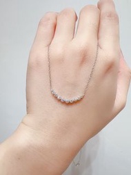 鉑金微笑鑽石頸鏈