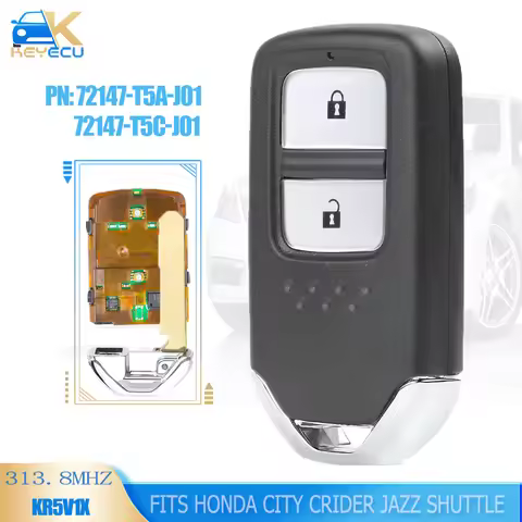 KEYECU Smart Remote Key Fob 2 Button 313.8MHz ID47 for Honda City Crider Jazz Shuttle FCC: KR5V1X 72
