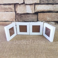 Double Photo Frame 3-Fold 4-Fold Size 2x2/3x4/4x6 Inches Genuine Mirror